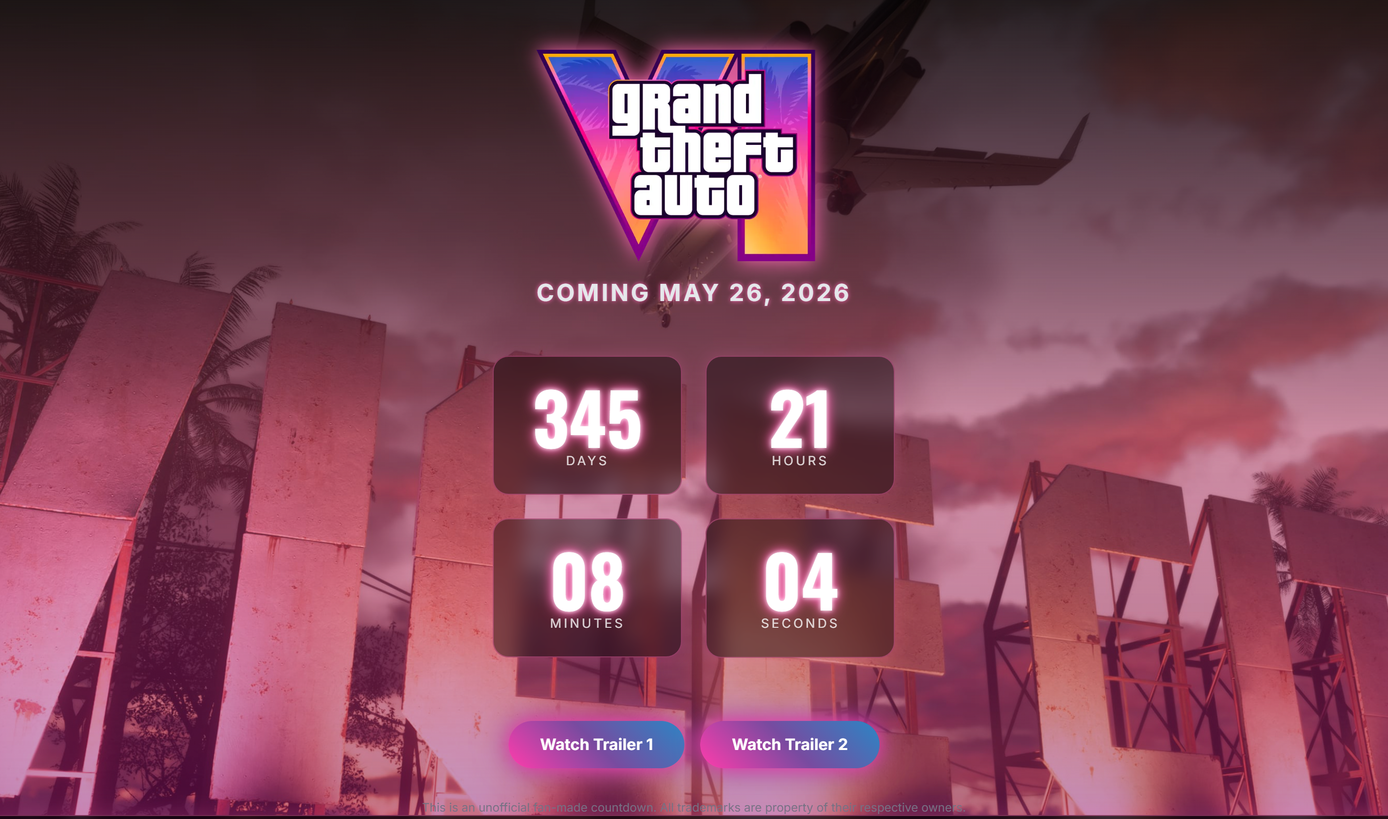 GTA VI Countdown Timer Website